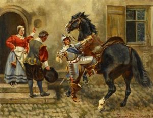 Vor Dem Wirtshaus by Wilhelm Emele