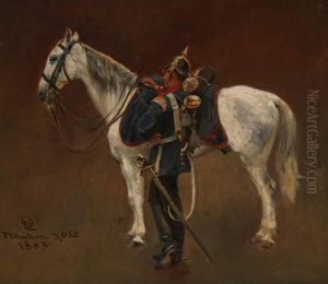 Gesatteltes Pferd by Wilhelm Emele