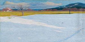 Neige Au Bord De La Foret, Emmenbrucke by Hans Emmenegger