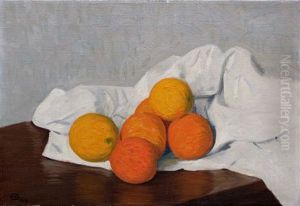 Stillleben Mit Orangen by Hans Emmenegger