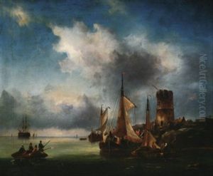 Segelboote An Der Hollandischen Kuste by Govert Van Emmerik