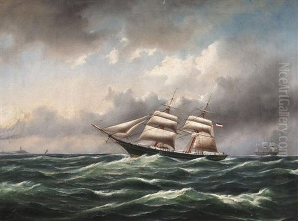 Kapitansbild: Hollandischer Zweimaster Vor Der Kuste - view 1