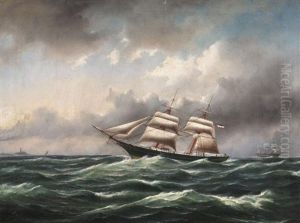 Kapitansbild: Hollandischer Zweimaster Vor Der Kuste by Govert Van Emmerik