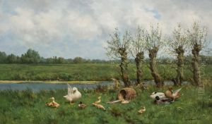 Ducks By The Water's Edge