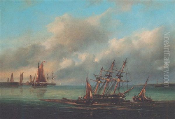 Shipping Becalmed On The Coast Before The Onset Of A Storm - view 1