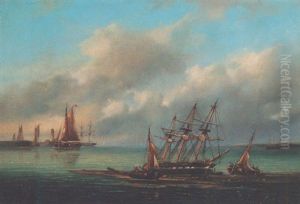 Shipping Becalmed On The Coast Before The Onset Of A Storm Shipping Becalmed On The Coast Before The Onset Of A Storm