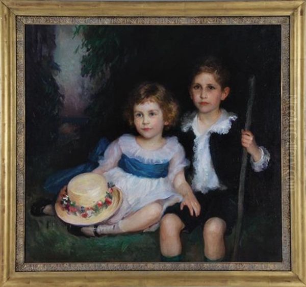 Portrait Of Young Siblings - view 1