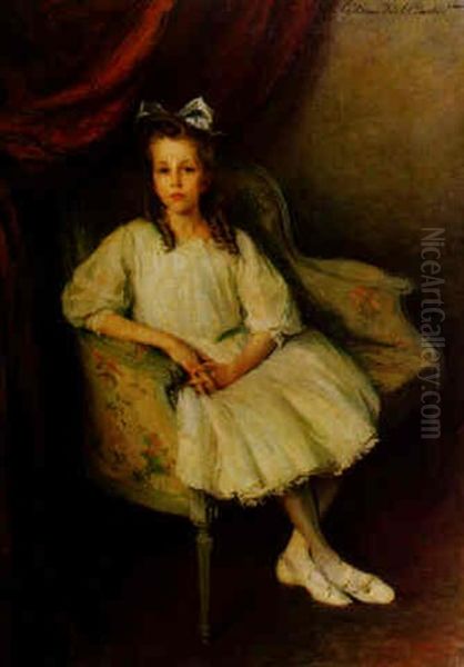 Portrait Of A Young Girl Seated - view 1