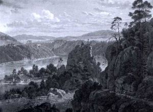 Blick Uber Zerkl_ftete Felsw,nde Auf Die Donau Bei Beuron