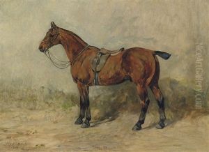 "the Prior," A Saddled Hunter by John Emms