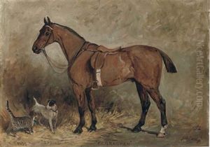 "kilbrachen", A Saddled Hunter With "puss", A Kitten And "spring", A Jack Russell Terrier
