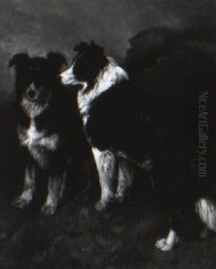 Two Collies In A Highland Landscape by John Emms