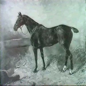 A Horse In A Stable Interior