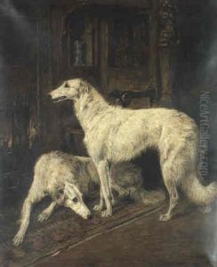 Study Of Two Borzois, Ch. Velsk And White Tzar Study Of Two Borzois, Ch. Velsk And White Tzar