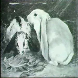 Two Lop Ear Rabbits by John Emms