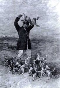 O. T. Price Holding Up A Hare