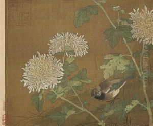 Chrysanthemum And Sparrow by Huizong Emperor