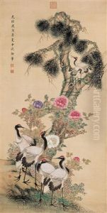 Pine And Cranes