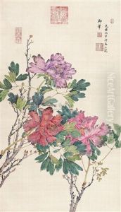 Tree-peonies by Empress Cixi Manchu-Chinese
