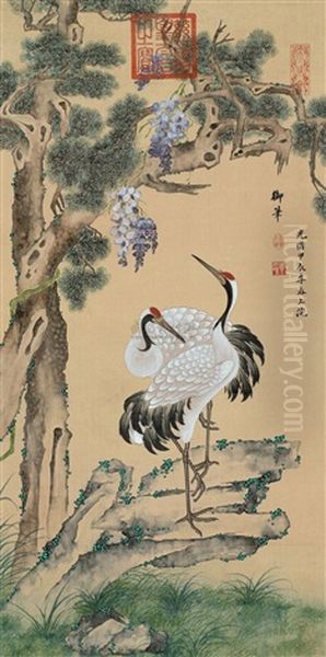 Pine Tree And The Crane - view 1