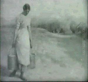The Milkmaid by Alfred Edward Emslie