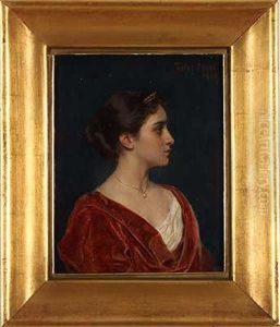 Portrait Einer Jungen Frau Mit Diadem by Feodor Encke