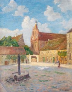 Market Place Of A Small Town by Doris am Ende