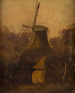 Worpsweder Landschaft Mit Muhle by Hans am Ende