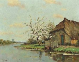 Landscape With A Farm By A River