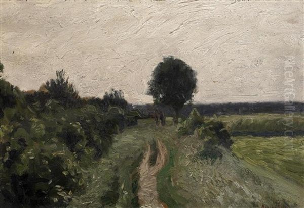 Moorlandschaft Mit Spaziergangern - view 1