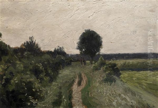Moor Landscape With Walkers - view 1