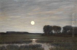 Landschaft Im Mondschein by Hans am Ende
