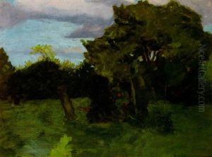 Alter Worpsweder Friedhof Am Sommerabend by Hans am Ende