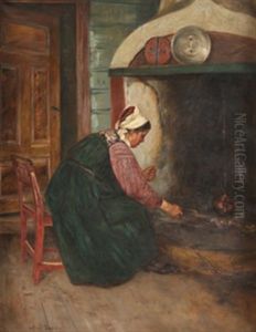 Kvinne Ved Grua