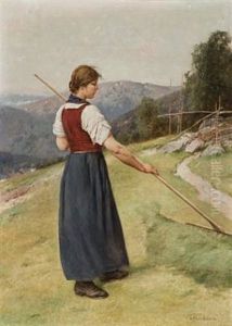 Seterpike Med Hoyrive by Axel Ender