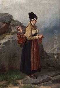 Arbeidsom, Ung Kvinne by Axel Ender
