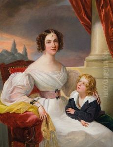Mother And Son by Johann Nepomuk Ender