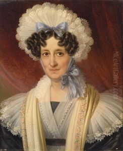 Portrait Einer Dame Mit Spitzenhaube