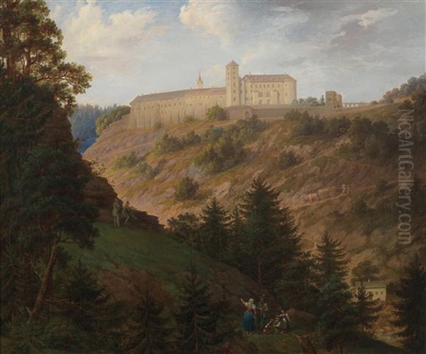View Of Bitov Castle Of Count Daun In Moravia - view 1