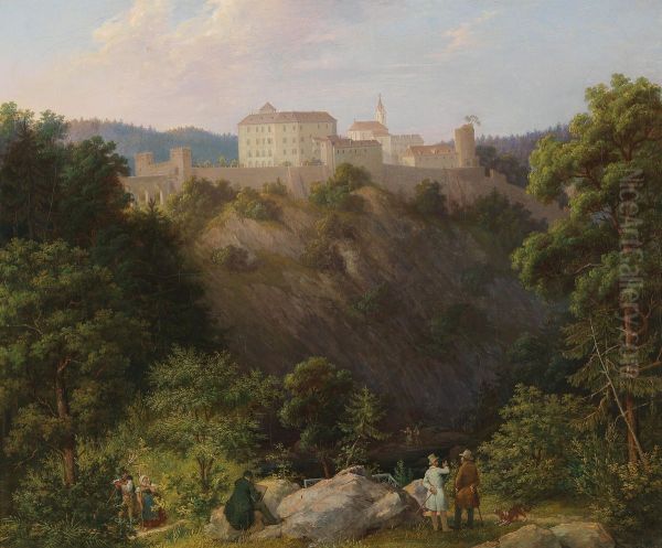 View Of Bitov Castle Of Count Daun In Moravia - view 1