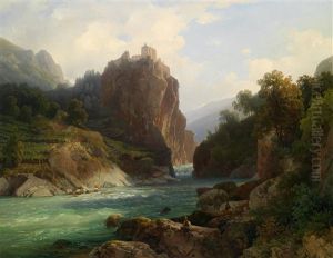 Blick Auf Die Zenoburg Bei Meran