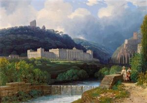 Blick Auf Die Weilburg Bei Baden