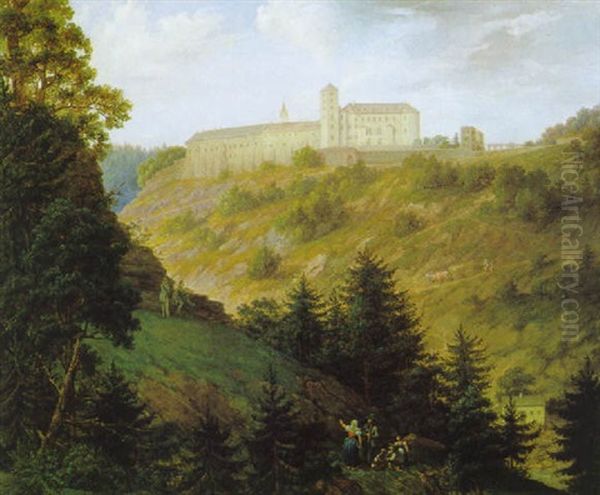 Schlosanlage Mit Figurlicher Staffage - view 1