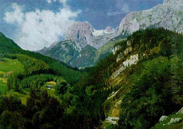 Gebirgstal Bei Ramsau - Im Hintergrund Die Reiteralm - view 1