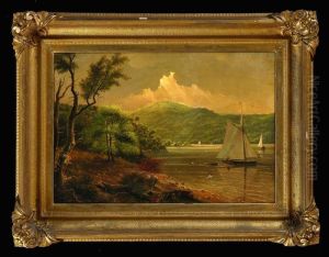View Of Sailboats On The Upper Hudson by Henry Ary