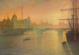 Vue De L'exposition Universelle De 1900 Avec Le Pavillon Italien, Paris