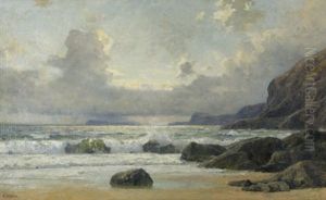 Abendstimmung An Der Felsenkuste Von Cornwall by Henry Enfield
