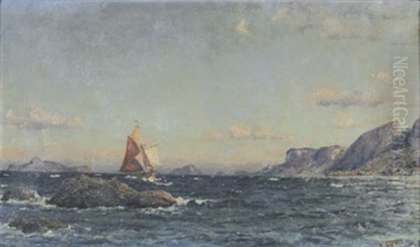 Kustenlandschaft Mit Segelbooten - view 1