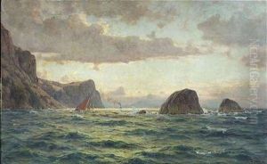 Norwegische Kuste Bei Songdal by Henry Enfield
