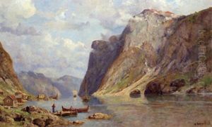 Eine Fjordlandschaft by Henry Enfield